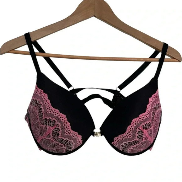 La  senza Black and pink front attach magnet bra size 36D - Picture 1 of 7